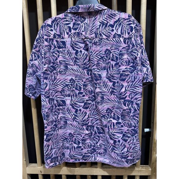Tommy Bahama Shirt Mens XL Pink Blue Floral Camp Button Up Hawaiian Island - Picture 3 of 8